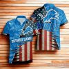 Detroit Lions American Flag Hawaiian Shirt 3D For Men Women