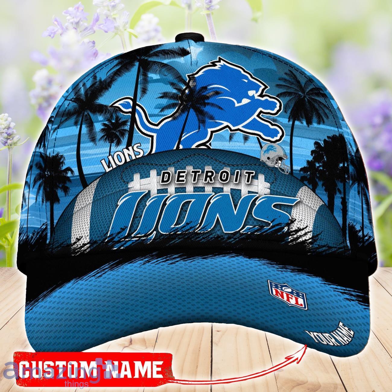 Detroit Lions NFL 3D Cap Coconut Pattern Hawaii Summer Gift image Detroit Lions NFL 3D Cap Coconut Pattern Hawaii Summer Gift Product Photo 1