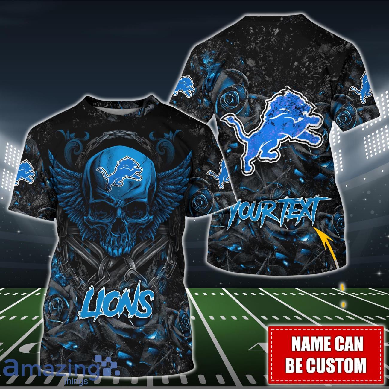 Detroit Lions NFL 3D Shirt Hoodie Custom Name For Fans image Detroit Lions NFL 3D Shirt Hoodie Custom Name For Fans Product Photo 3