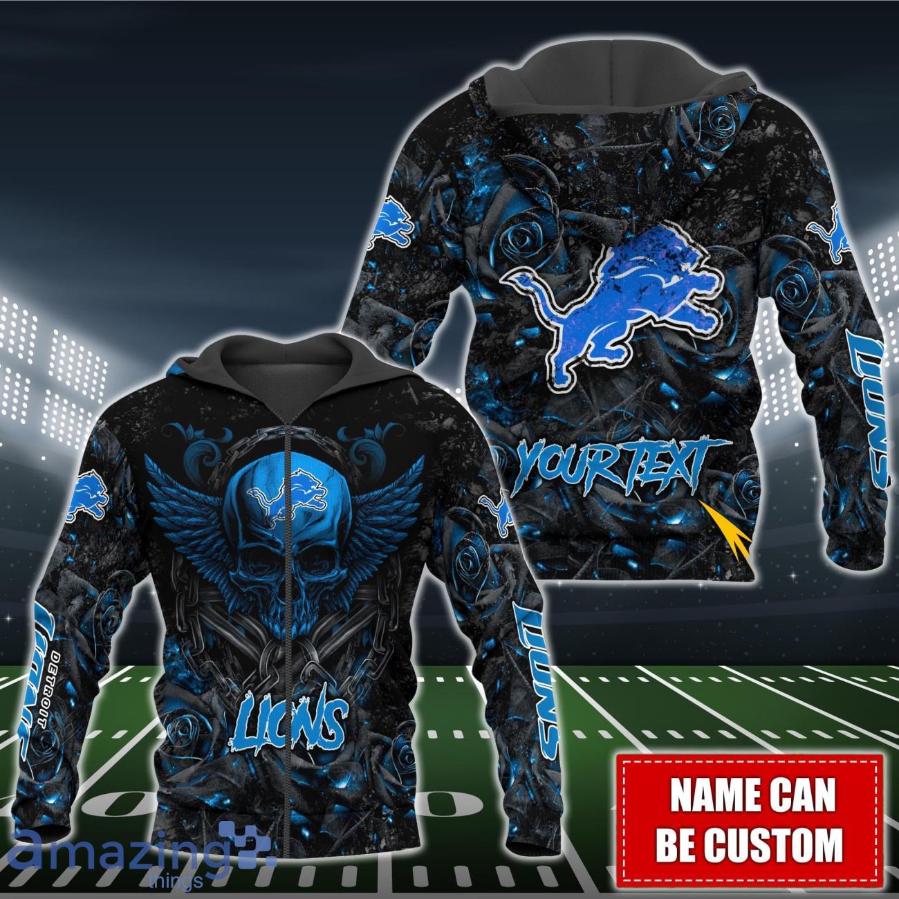 Detroit Lions NFL 3D Shirt Hoodie Custom Name For Fans image Detroit Lions NFL 3D Shirt Hoodie Custom Name For Fans Product Photo 4