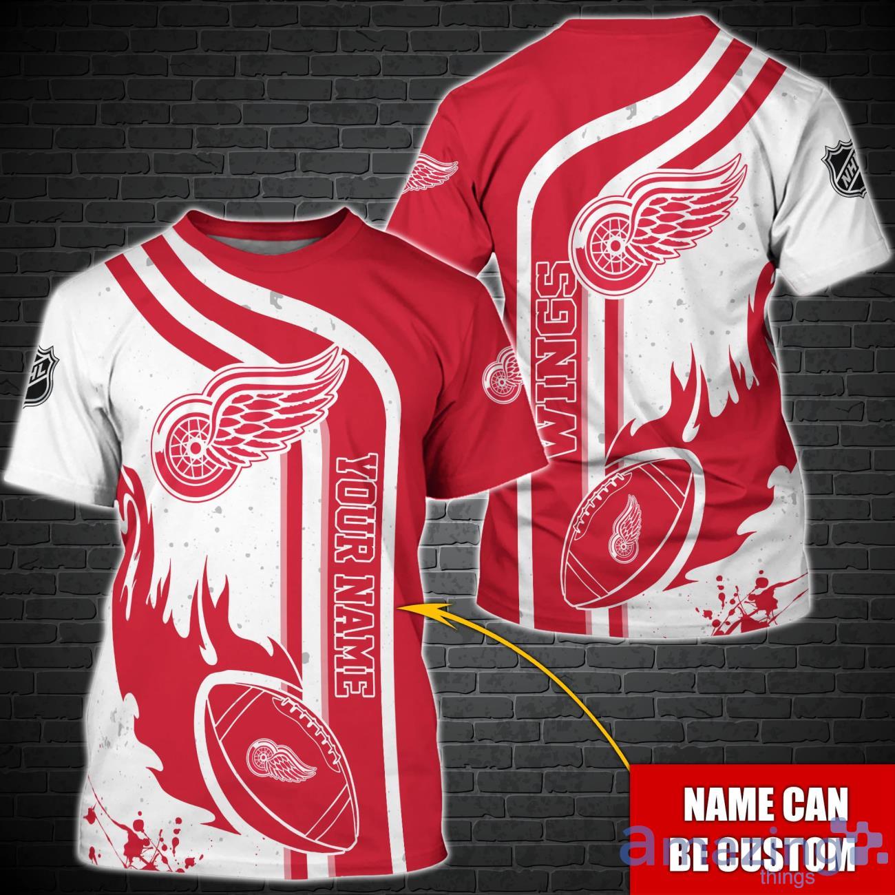 Detroit Red Wings NHL Custom Name Special T Shirt For Fans image Detroit Red Wings NHL Custom Name Special T-Shirt For Fans Product Photo 1