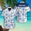 Detroit Tigers Lily And Hibicus Flower Pattern Tropical Hawaiian Shirt Men Women Beach Shirt