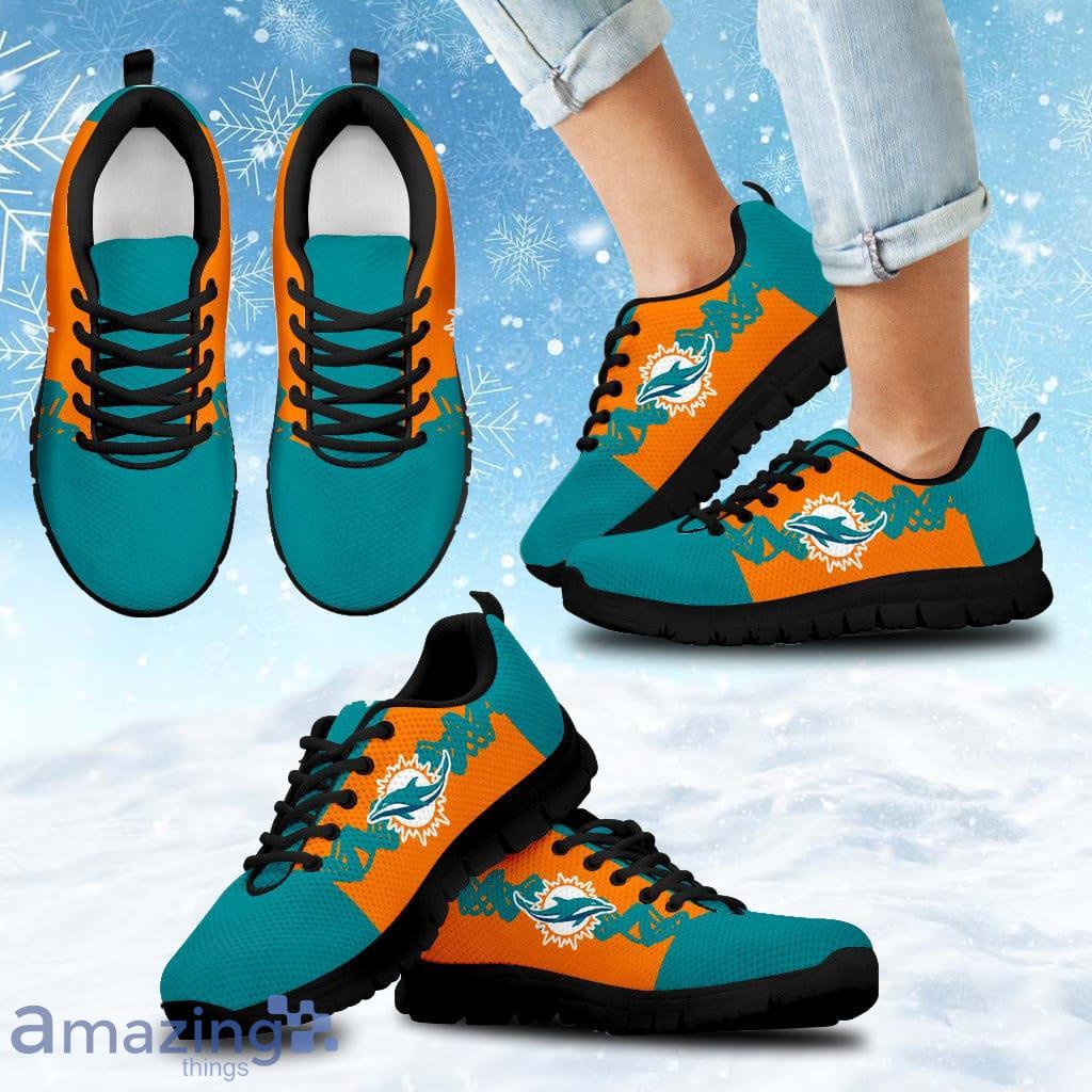 Doodle Line Amazing Miami Dolphins Sneakers V1 Shoes Gift For Big Fans image Doodle Line Amazing Miami Dolphins Sneakers V1 Shoes Gift For Big Fans Product Photo 1
