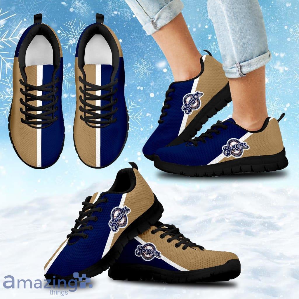 Dynamic Aparted Colours Beautiful Logo Milwaukee Brewers Sneakers Shoes Gift For Big Fans image Dynamic Aparted Colours Beautiful Logo Milwaukee Brewers Sneakers Shoes Gift For Big Fans Product Photo 1