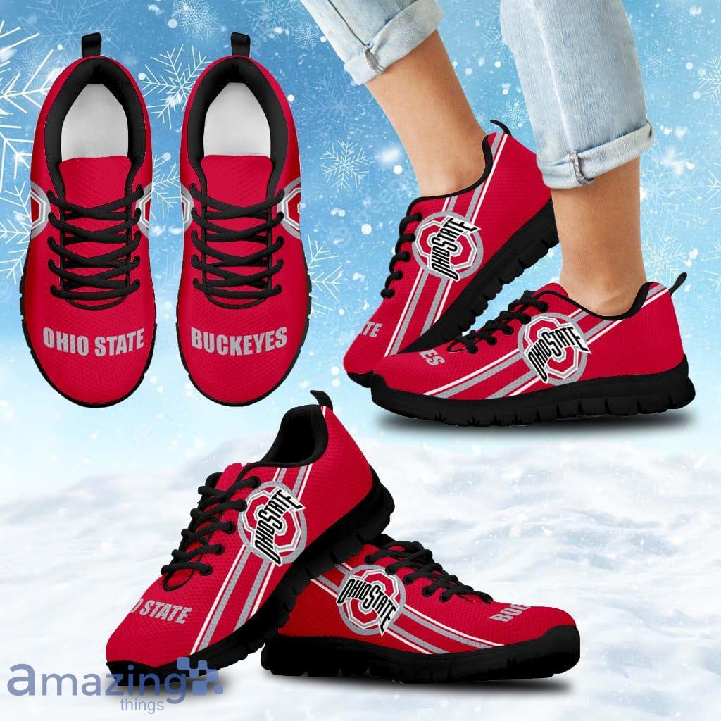 Fall Of Light Ohio State Buckeyes Sneakers Shoes Gift For Big Fans image Fall Of Light Ohio State Buckeyes Sneakers Shoes Gift For Big Fans Product Photo 1