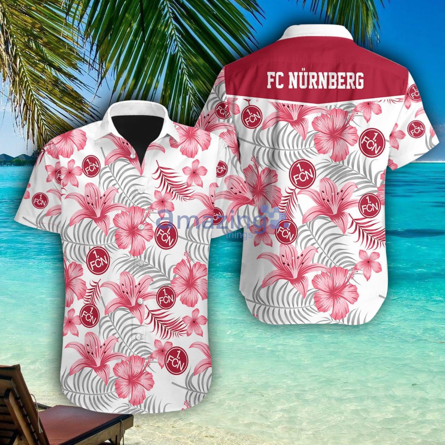 FC Nürnberg Lily And Hibicus Flower Pattern Tropical Hawaiian Shirt Men Women Beach Shirt image FC Nürnberg Lily And Hibicus Flower Pattern Tropical Hawaiian Shirt Men Women Beach Shirt Product Photo 1