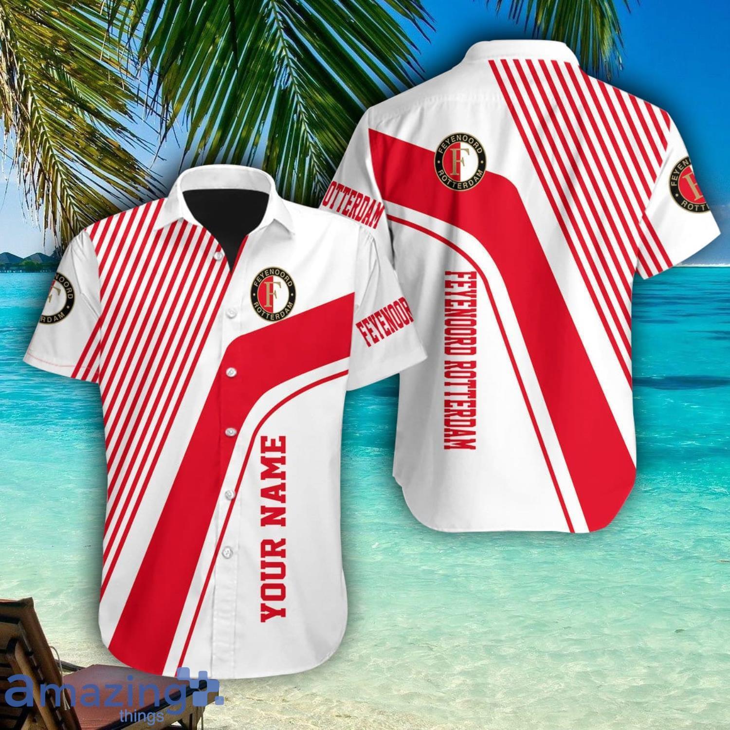 Feyenoord Rotterdam Personalized Name Hawaiian Shirt Summer Team Shirt image Feyenoord Rotterdam Personalized Name Hawaiian Shirt Summer Team Shirt Product Photo 1
