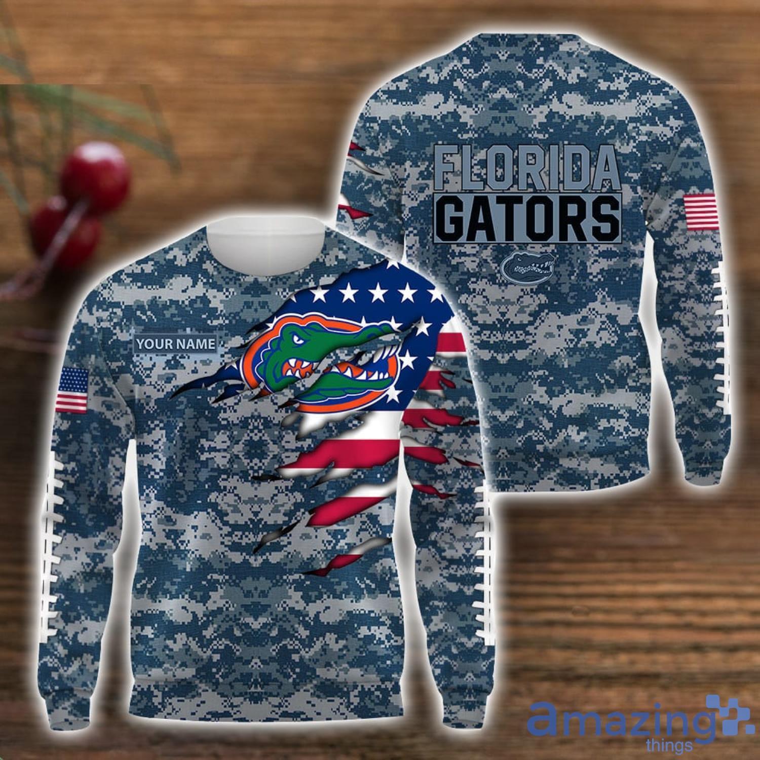 Florida Gators Custom Name T Shirt Hoodie Sweatshirt Camo US. Navy For men and Women image Florida Gators-Custom Name T-Shirt Hoodie Sweatshirt Camo US. Navy For men and Women Product Photo 2