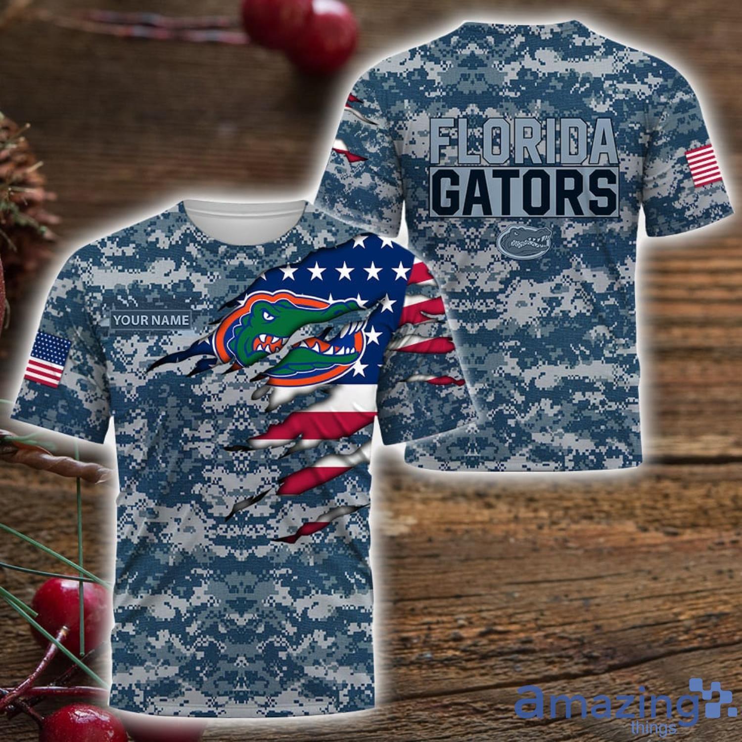 Florida Gators Custom Name T Shirt Hoodie Sweatshirt Camo US. Navy For men and Women image Florida Gators-Custom Name T-Shirt Hoodie Sweatshirt Camo US. Navy For men and Women Product Photo 3
