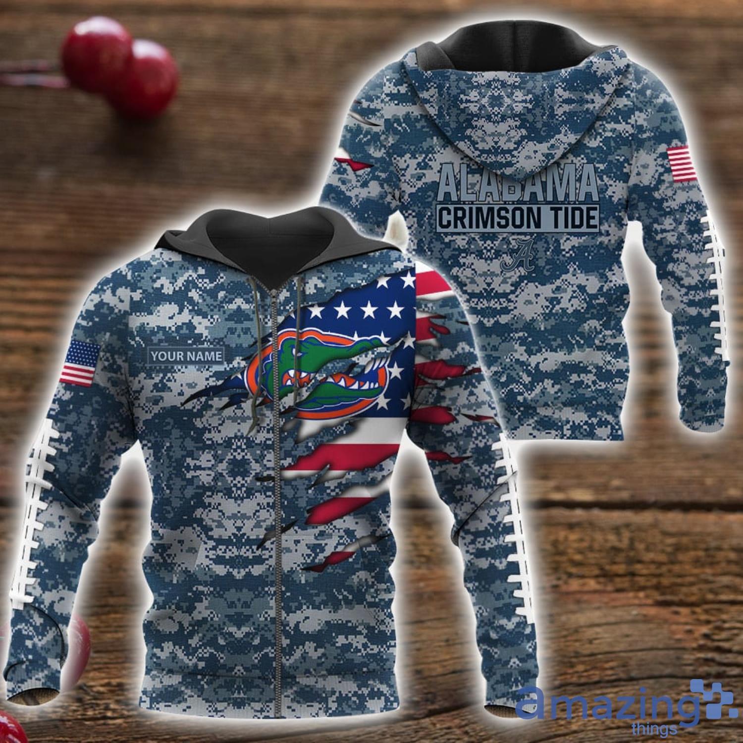 Florida Gators Custom Name T Shirt Hoodie Sweatshirt Camo US. Navy For men and Women image Florida Gators-Custom Name T-Shirt Hoodie Sweatshirt Camo US. Navy For men and Women Product Photo 4