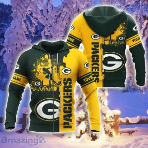 Green Bay Packers Custom Name 3D Hoodie Heartbeat Pattern For Fans Product Photo 1