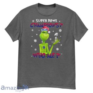 Grinch Who Me Super Bowl Champions Buffalo Bills T Shirt image Grinch Who Me Super Bowl Champions Buffalo Bills T-Shirt Product Photo 2