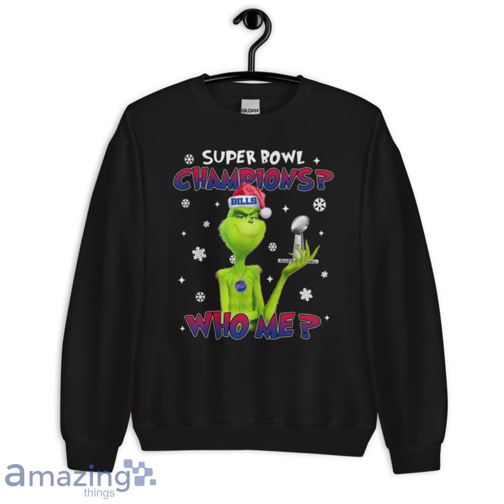 Grinch Who Me Super Bowl Champions Buffalo Bills T Shirt image Grinch Who Me Super Bowl Champions Buffalo Bills T-Shirt Product Photo 7