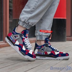 Personalized Name Buffalo Bills Personalized Air Jordan 4 Shoes Trending Men Women Sneakers New Design image Personalized Name Buffalo Bills Personalized Air Jordan 4 Shoes Trending Men Women Sneakers New Design Product Photo 2