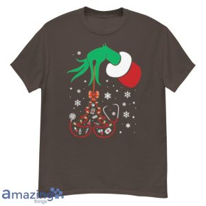 Hand Grinch Holding Tree Nurse Christmas Shirt Product Photo 3