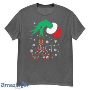 Hand Grinch Holding Tree Nurse Christmas Shirt Product Photo 4