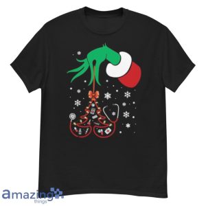 Hand Grinch Holding Tree Nurse Christmas Shirt Product Photo 1