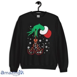 Hand Grinch Holding Tree Nurse Christmas Shirt Product Photo 9