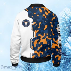 Houston Astros MLB Camouflage Orange Bomber Jacket Gift For Fans image Houston Astros MLB Camouflage Orange Bomber Jacket Gift For Fans Product Photo 2