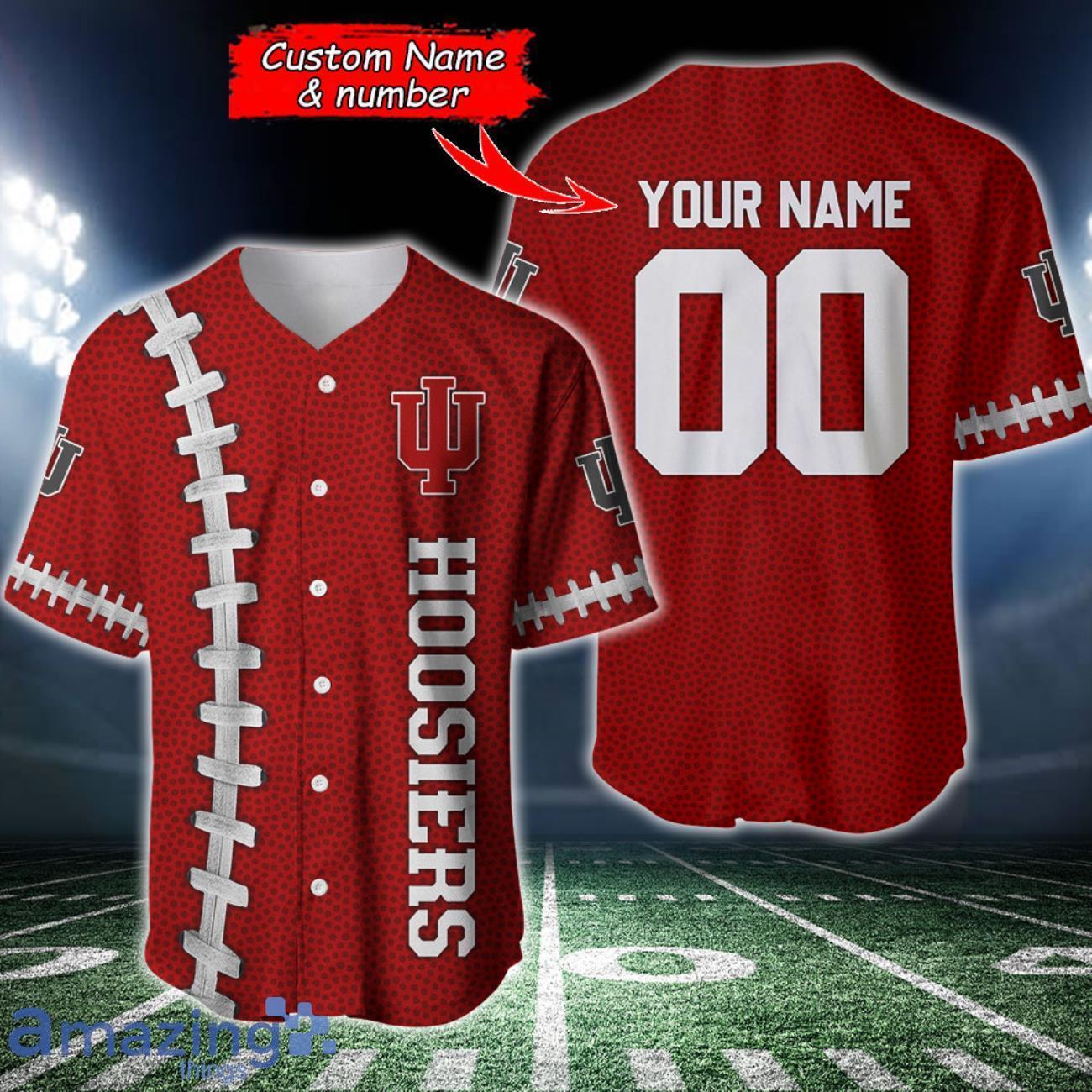Indiana Hoosiers BaseBall jersey Shirt Custom Name & Custom Number For Fans image Indiana Hoosiers BaseBall jersey Shirt Custom Name & Custom Number For Fans Product Photo 1