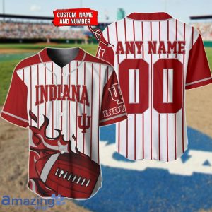 Indiana Hoosiers Custom Name And Number Baseball Jersey Shirt NCAA Fans Gift Product Photo 1