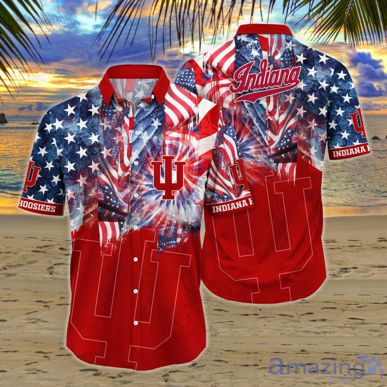 Indiana Hoosiers NCAA3 Flower Hawaiian Shirt Football Shirts Independence Day Gift image Indiana Hoosiers NCAA3 Flower Hawaiian Shirt Football Shirts Independence Day Gift Product Photo 1