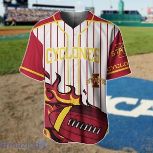 Iowa State Cyclones Custom Name And Number Baseball Jersey Shirt NCAA Fans Gift image Iowa State Cyclones Custom Name And Number Baseball Jersey Shirt NCAA Fans Gift Product Photo 2
