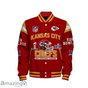 Kansas City Chiefs 4th Super Bowl Champions Super Bowl LVIII Baseball Jacket image Kansas City Chiefs 4th Super Bowl Champions Super Bowl LVIII Baseball Jacket Product Photo 2