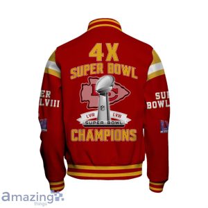 Kansas City Chiefs 4th Super Bowl Champions Super Bowl LVIII Baseball Jacket image Kansas City Chiefs 4th Super Bowl Champions Super Bowl LVIII Baseball Jacket Product Photo 3