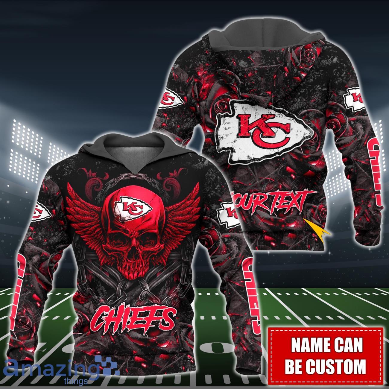 Kansas City Chiefs NFL 3D Shirt Hoodie Custom Name For Fans image Kansas City Chiefs NFL 3D Shirt Hoodie Custom Name For Fans Product Photo 2