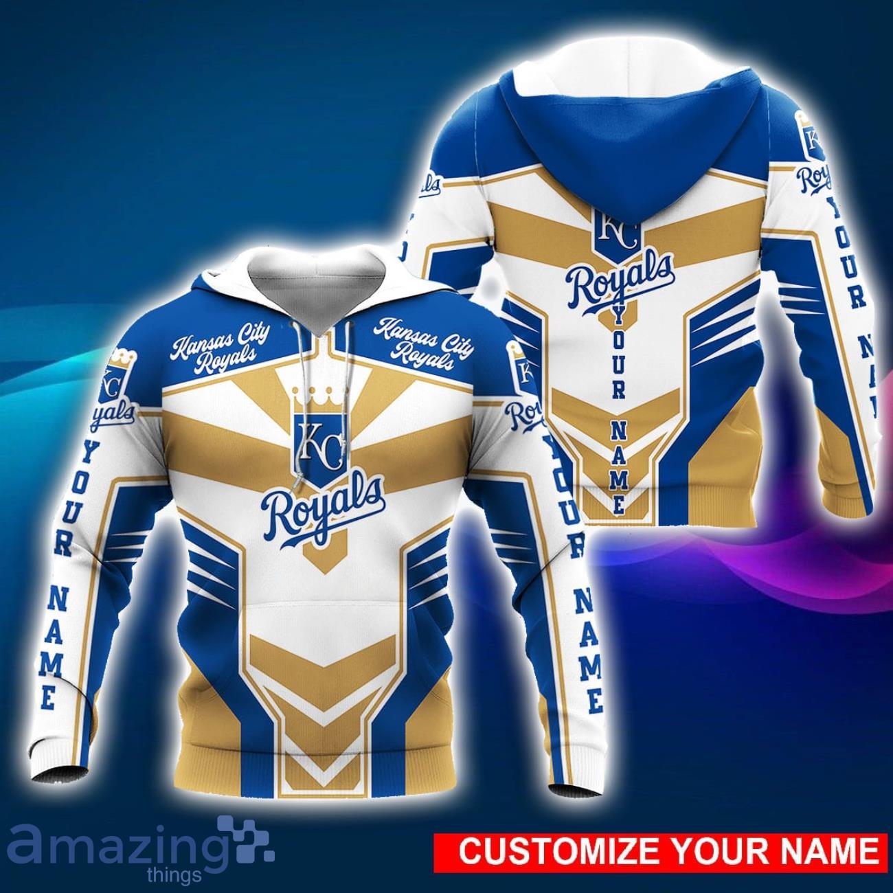 Kansas City Royals 3D Hoodie All Over Printed Personalized Name Special Design For Fans image Kansas City Royals 3D Hoodie All Over Printed Personalized Name Special Design For Fans Product Photo 2
