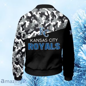 Kansas City Royals MLB Camouflage Blue Bomber Jacket Gift For Fans Product Photo 2