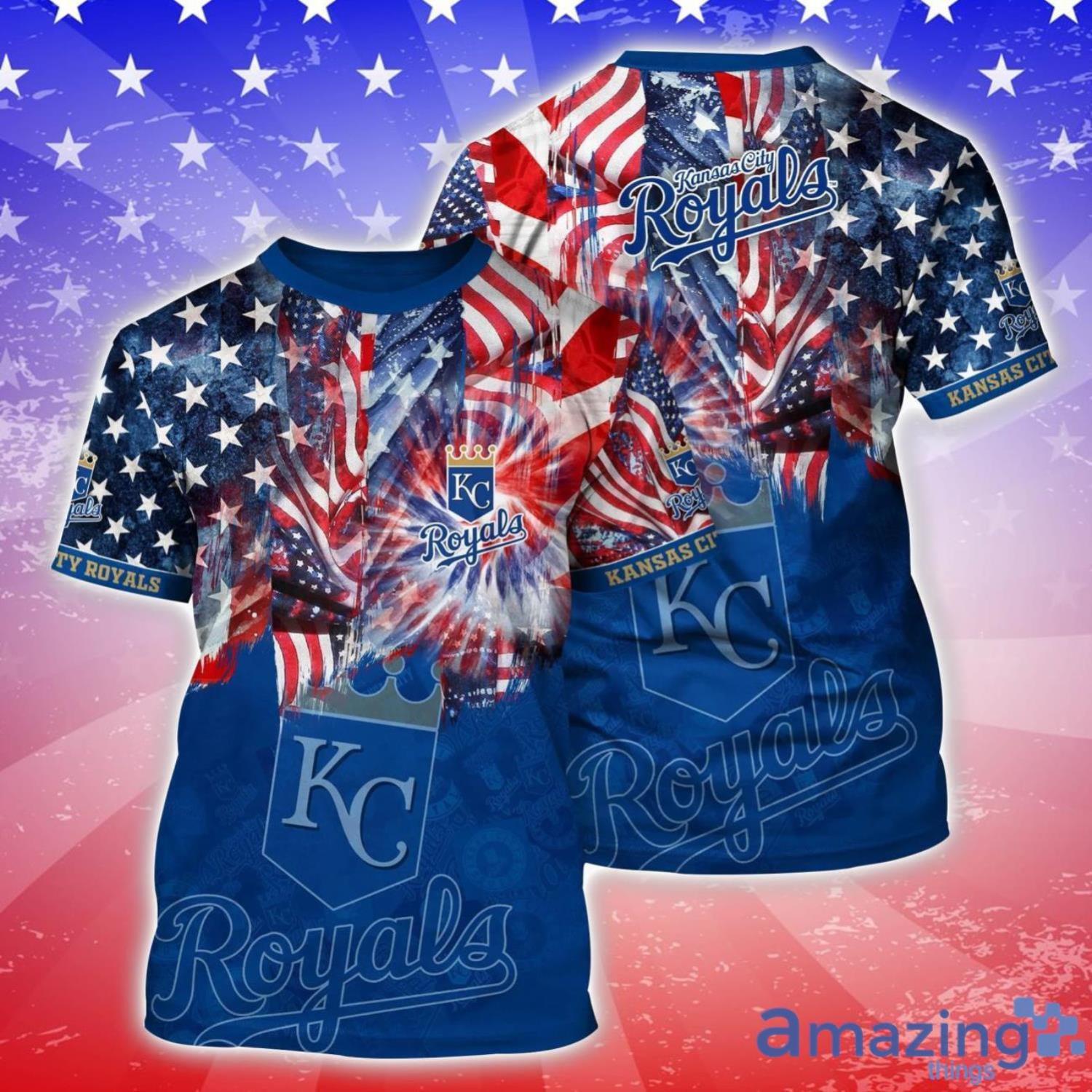 Kansas City Royals MLB Independence Day Gift Football Team T Shirt image Kansas City Royals MLB Independence Day Gift Football Team T-Shirt Product Photo 1