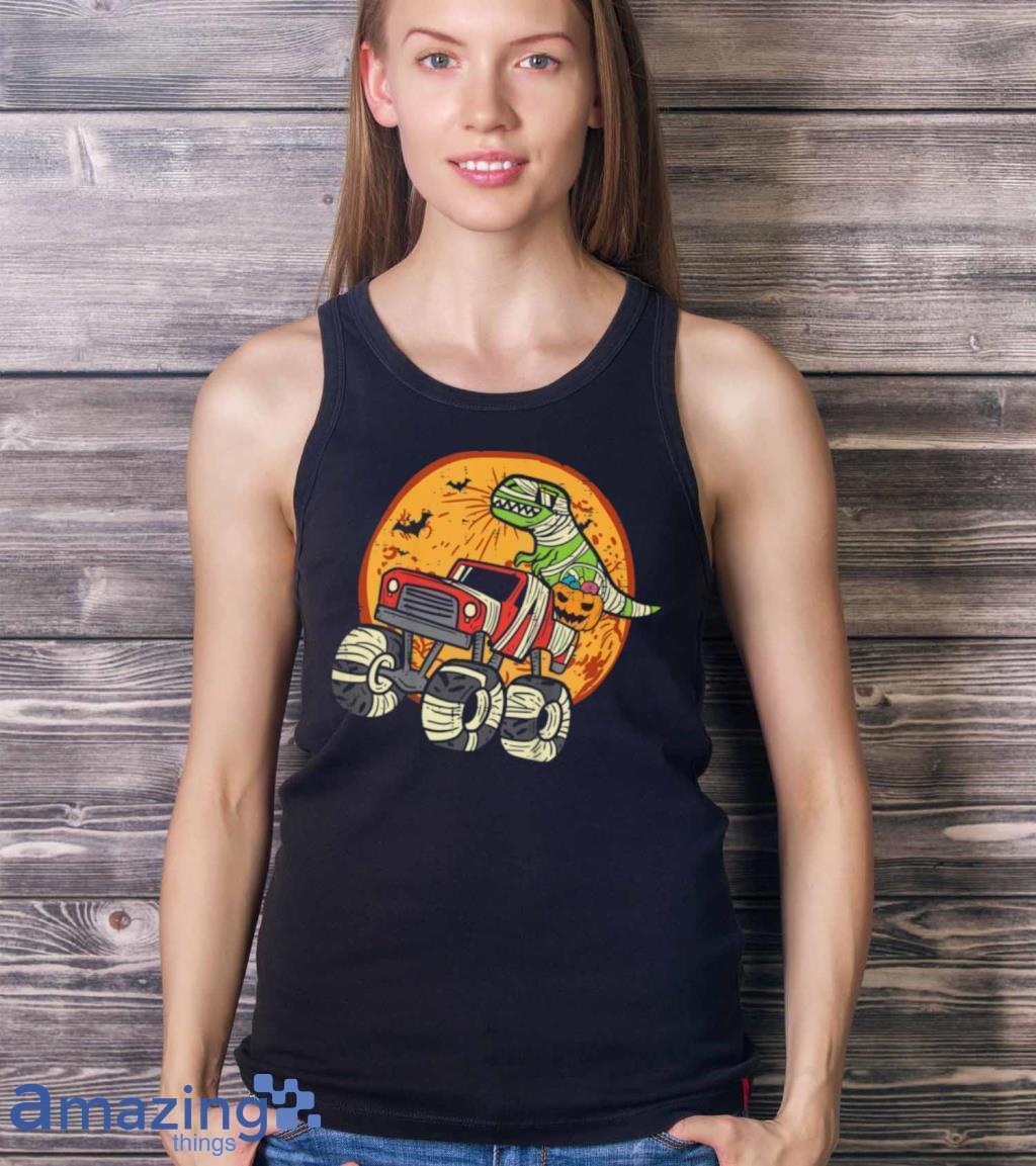 Kids Mummy T Rex Monster Truck Dino Toddler Boys Halloween Kids T Shirt image Kids Mummy T Rex Monster Truck Dino Toddler Boys Halloween Kids T Shirt Product Photo 5