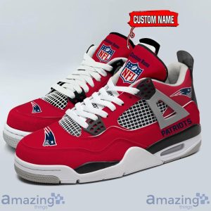 Personalized Name New England Patriots Personalized Air Jordan 4 Shoes Trending Men Women Sneakers Unique Gift For Fans Product Photo 2
