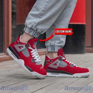 Personalized Name New England Patriots Personalized Air Jordan 4 Shoes Trending Men Women Sneakers Unique Gift For Fans Product Photo 3
