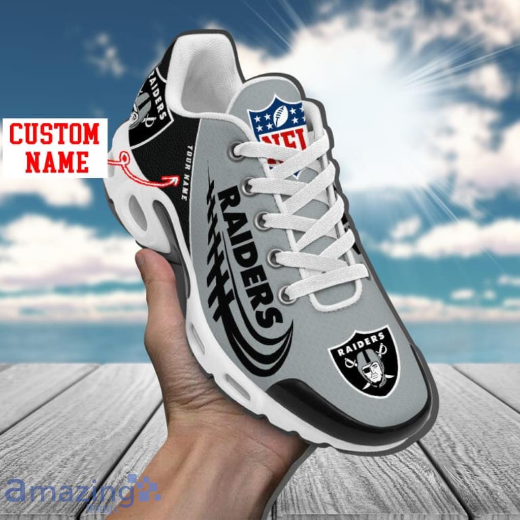 Las Vegas Raiders Custom Name Air Cushion Sports Shoes Upgrade Your New Style image Las Vegas Raiders Custom Name Air Cushion Sports Shoes Upgrade Your New Style Product Photo 1