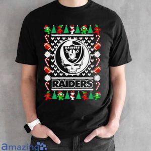 Las Vegas Raiders Grateful Dead Ugly Christmas Shirt Product Photo 2