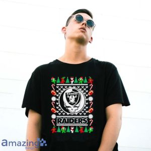 Las Vegas Raiders Grateful Dead Ugly Christmas Shirt Product Photo 3
