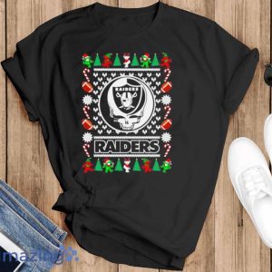 Las Vegas Raiders Grateful Dead Ugly Christmas Shirt Product Photo 1