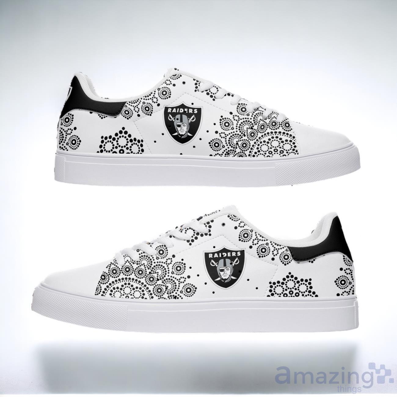 Las Vegas Raiders Mandala Design Skate Shoes For All Fans image Las Vegas Raiders Mandala Design Skate Shoes For All Fans Product Photo 1