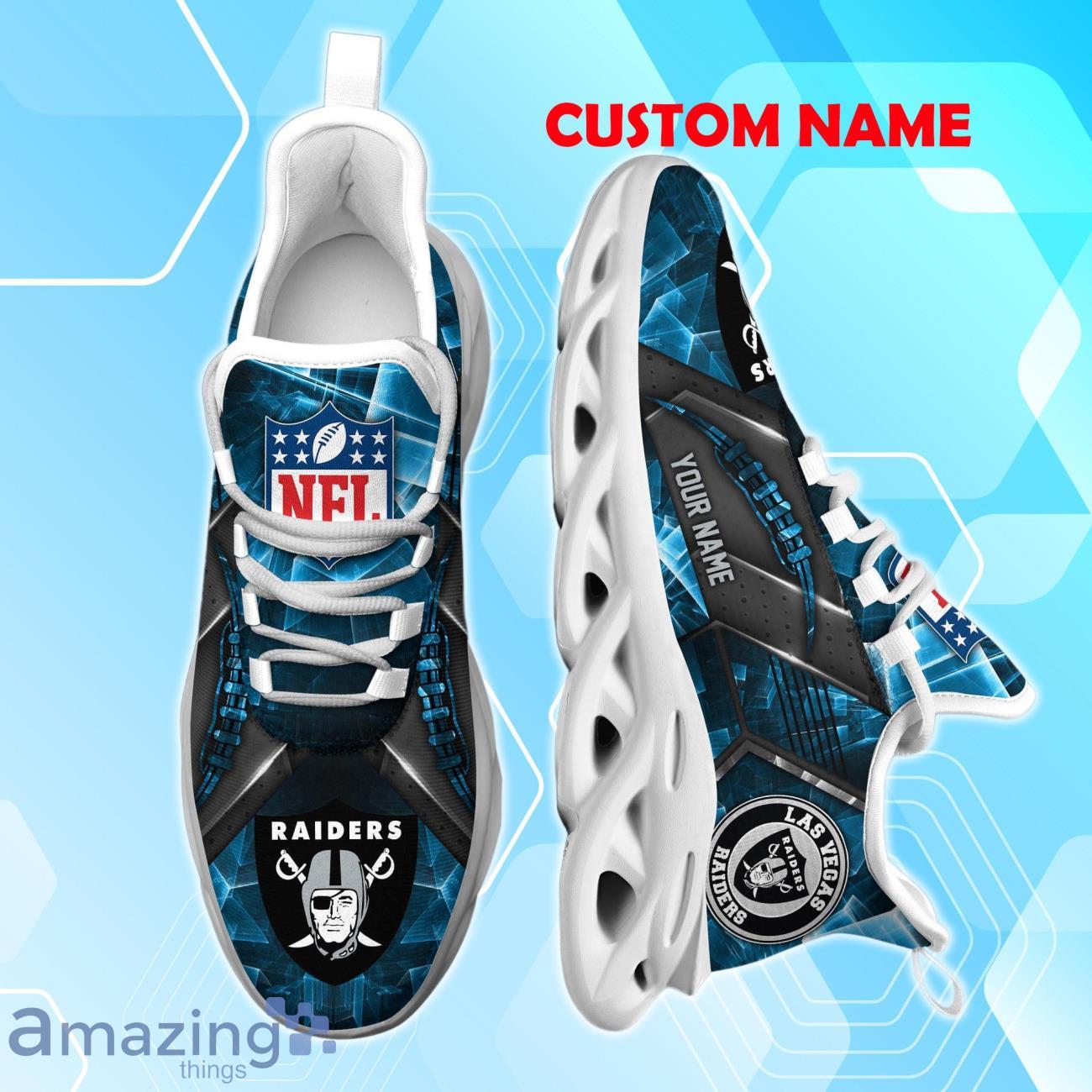 Las Vegas Raiders Max Soul Shoes Personalized Name A Great Gift For Fans image Las Vegas Raiders Max Soul Shoes Personalized Name A Great Gift For Fans Product Photo 1