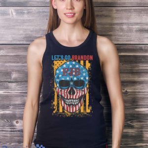 Lets Go Brandon Chant Sarcastic Halloween Vintage Us Flag T Shirt Product Photo 5