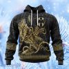 Liga Mx C.F. Monterrey Special Black And Gold Design With Mexican Eagle Hoodie 3D All Over Print