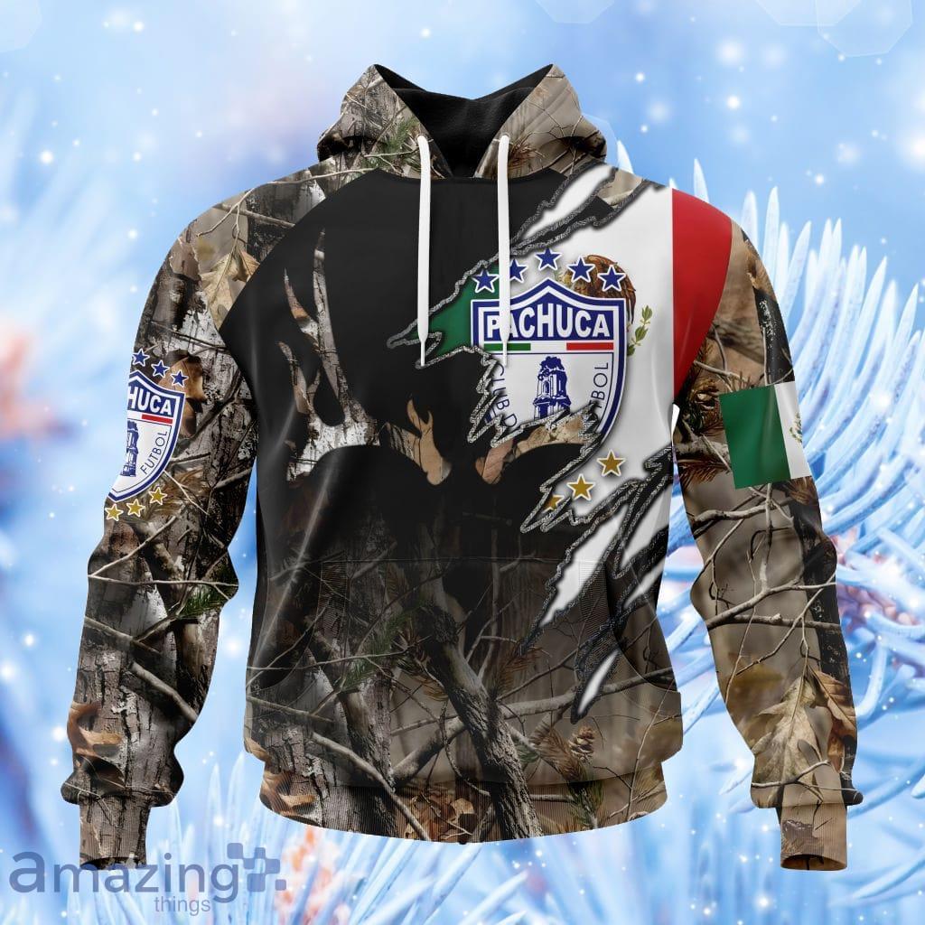 Liga Mx C.F. Pachuca Special Camo Hunting Hoodie 3D All Over Print image Liga Mx C.F. Pachuca Special Camo Hunting Hoodie 3D All Over Print Product Photo 1