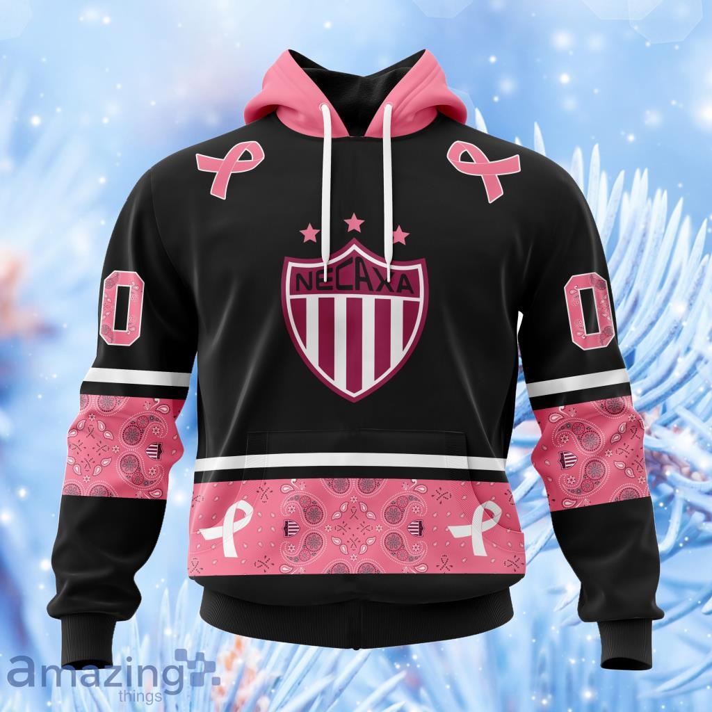 Liga Mx Club Necaxa In October We Wear Pink Breast Cancer Hoodie 3D All Over Print Product Photo 1