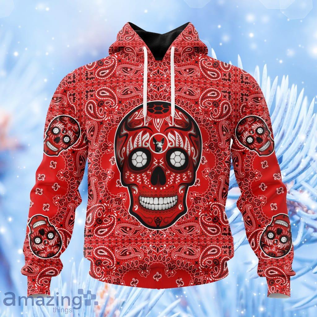 Liga Mx Club Tijuana Sugar Skull Hoodie 3D All Over Print image Liga Mx Club Tijuana Sugar Skull Hoodie 3D All Over Print Product Photo 1