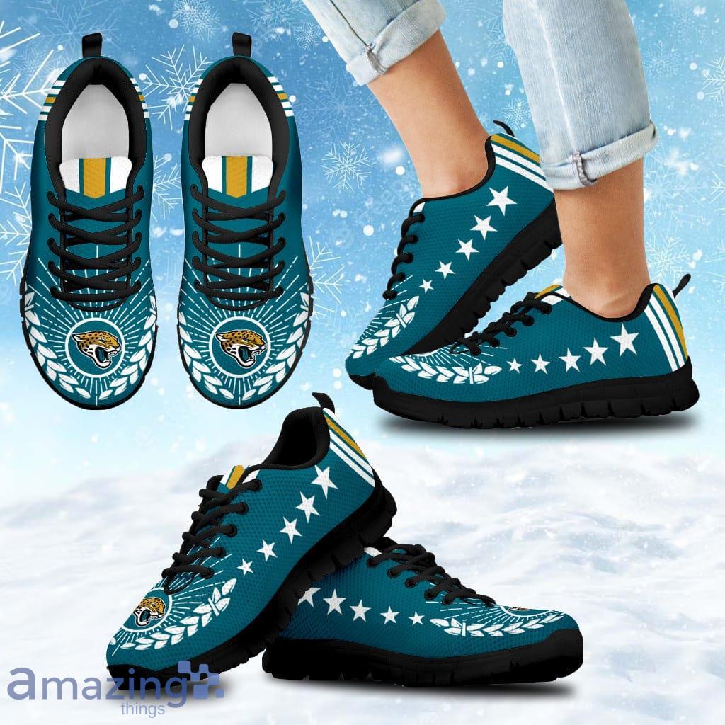 Line Of Stars Victory Jacksonville Jaguars Sneakers Shoes Gift For Big Fans image Line Of Stars Victory Jacksonville Jaguars Sneakers Shoes Gift For Big Fans Product Photo 1