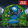 Los Angeles Chargers NFLNFL Cap 3D Skull Patrick’s Day Custom Name For Men Women