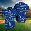 Los Angeles Dodgers Print Aloha Beach Gift 3D Hawaiian Holiday Shirt Top Blue